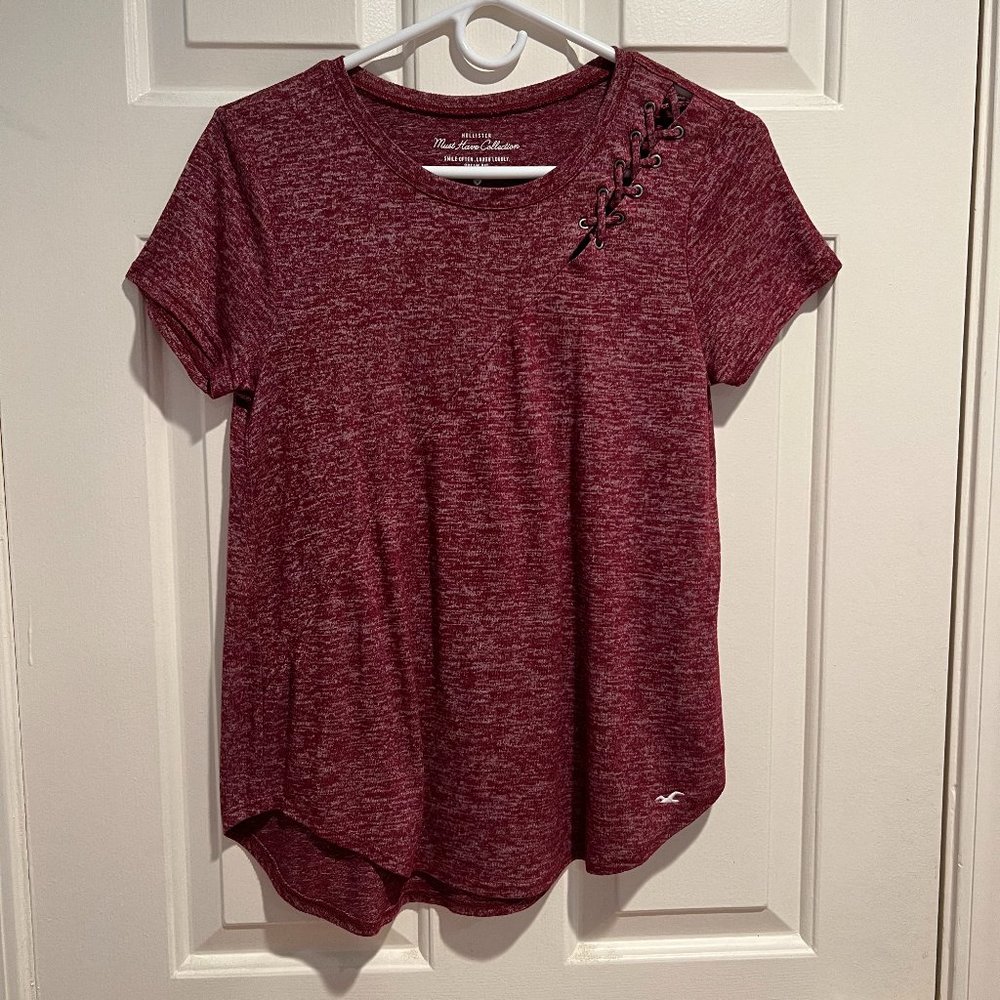Heather Red Hollister Flowy T-Shirt